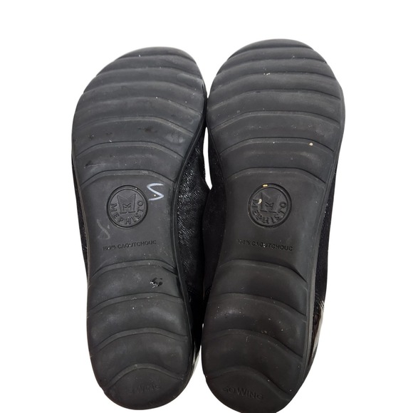 MEPHISTO Shoes Womens US 9 Black Elettra Patent Cap Toe Ballet Flats Comfort - Picture 7 of 11